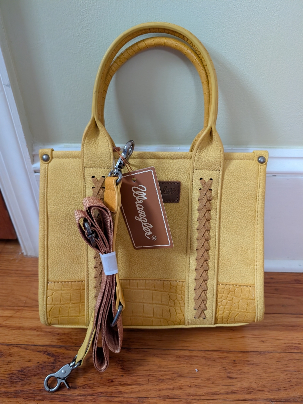 NEW Wrangler Yellow Women's Structured Tote Bag